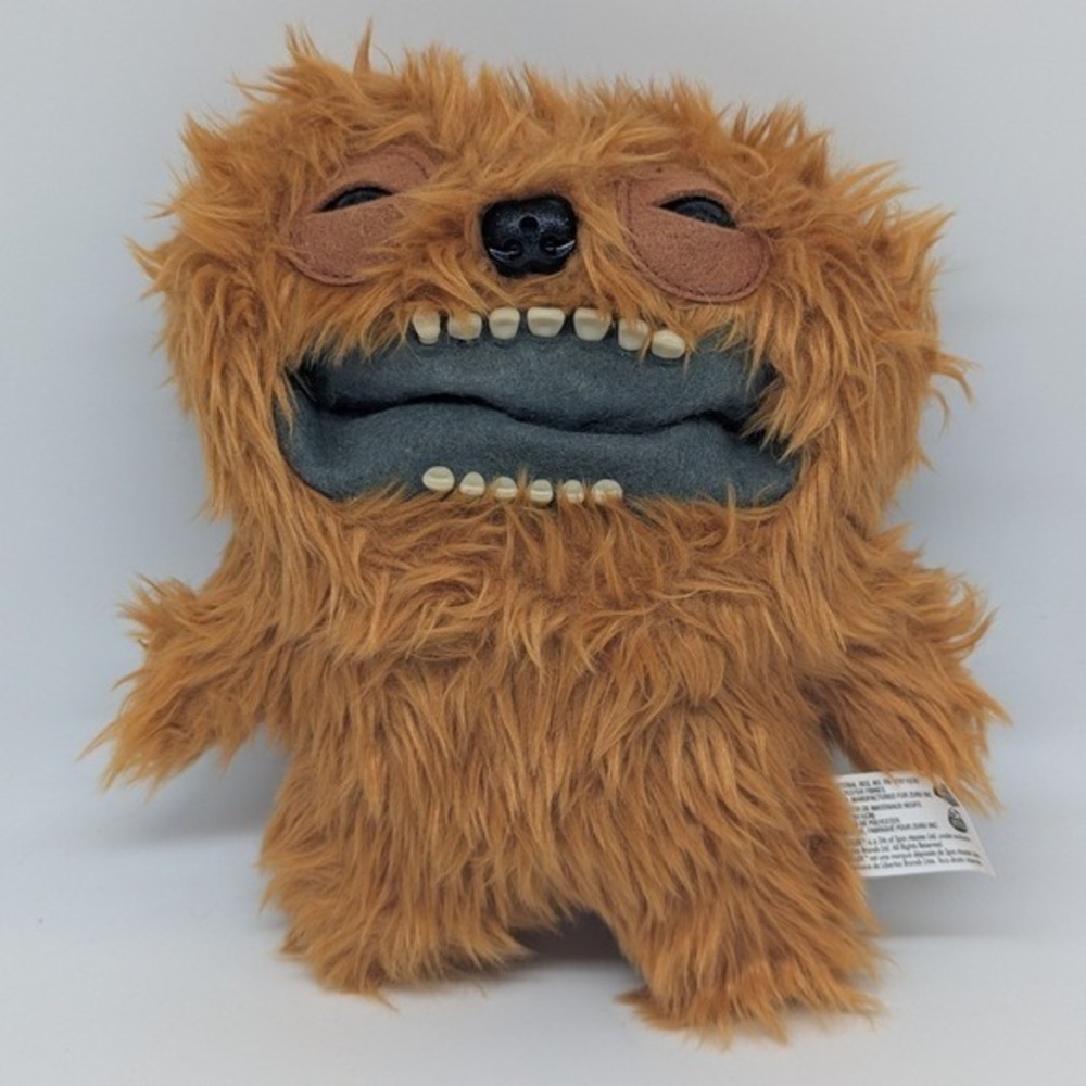 Zuru Fuggler Plush Monster Fart Face Count Underoo McGoo 9" Brown Ugly Teeth Toy